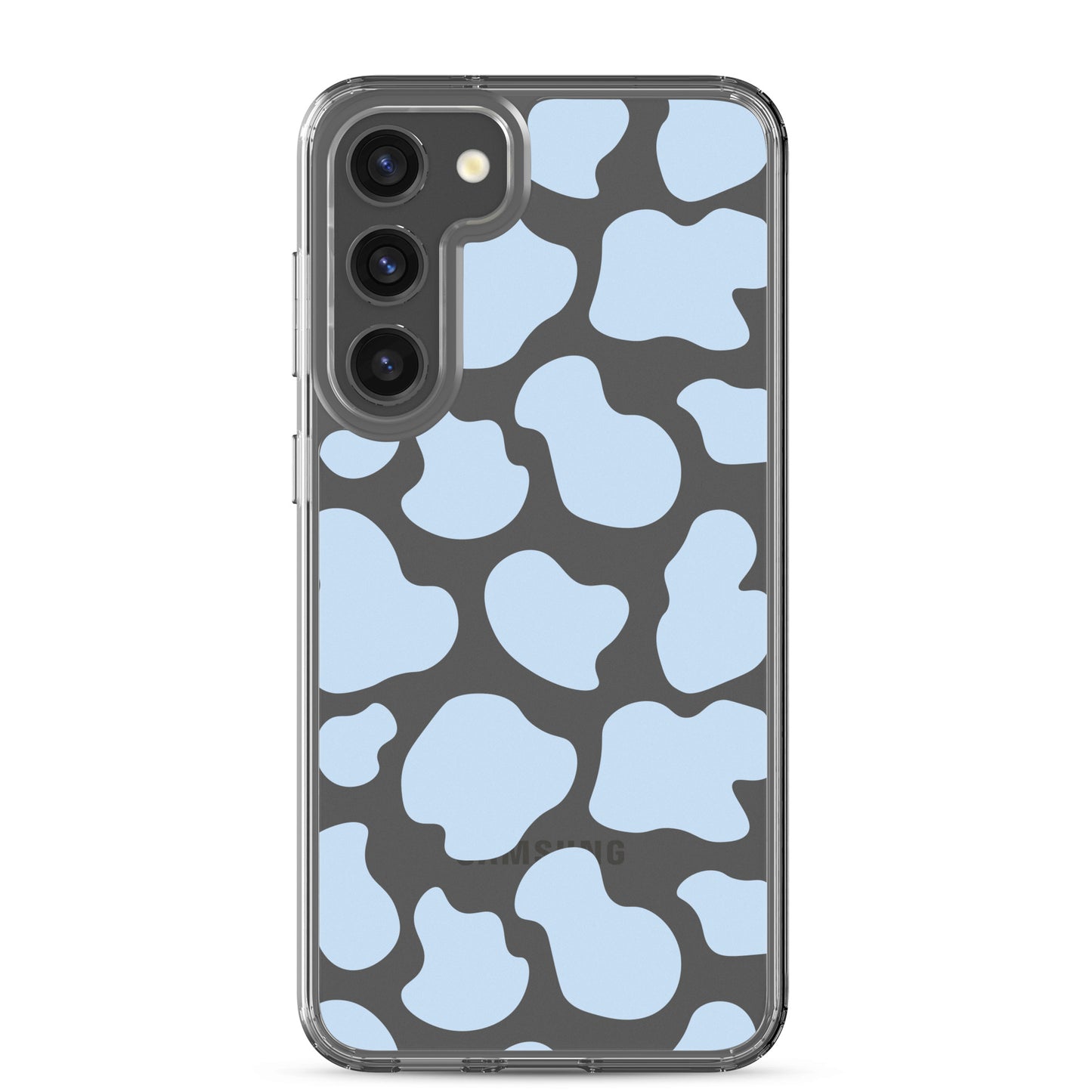 Blue Cow Clear Samsung Case