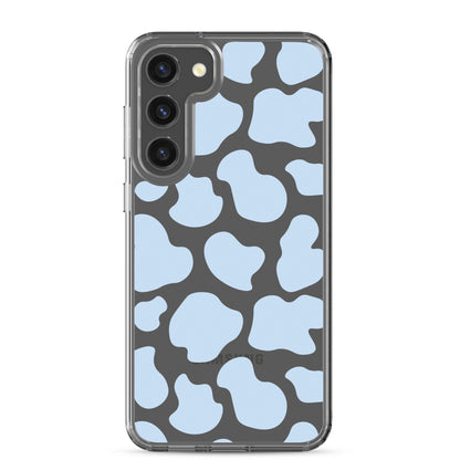 Blue Cow Clear Samsung Case