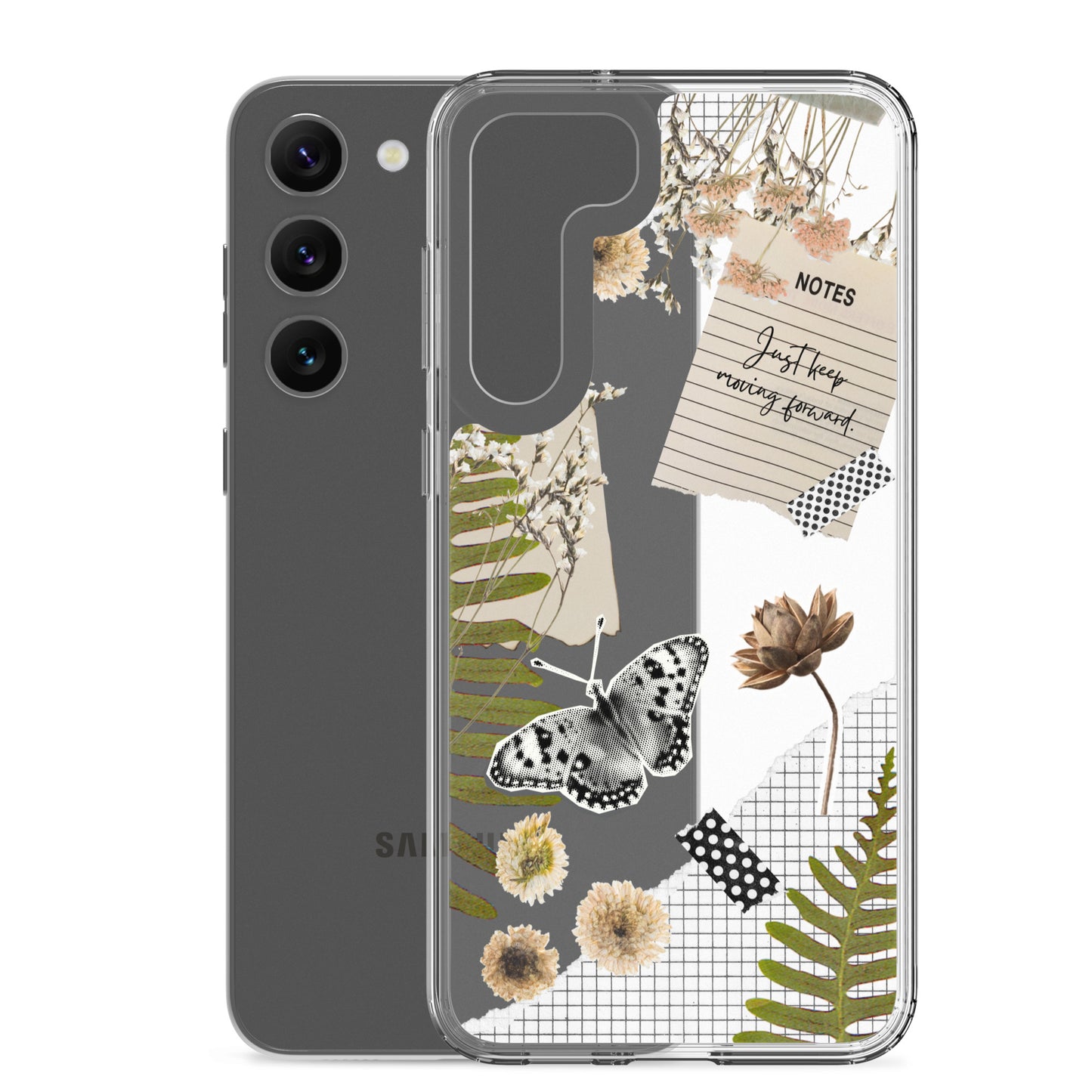 Boho Collage Clear Samsung Case