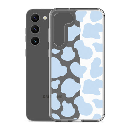 Blue Cow Clear Samsung Case
