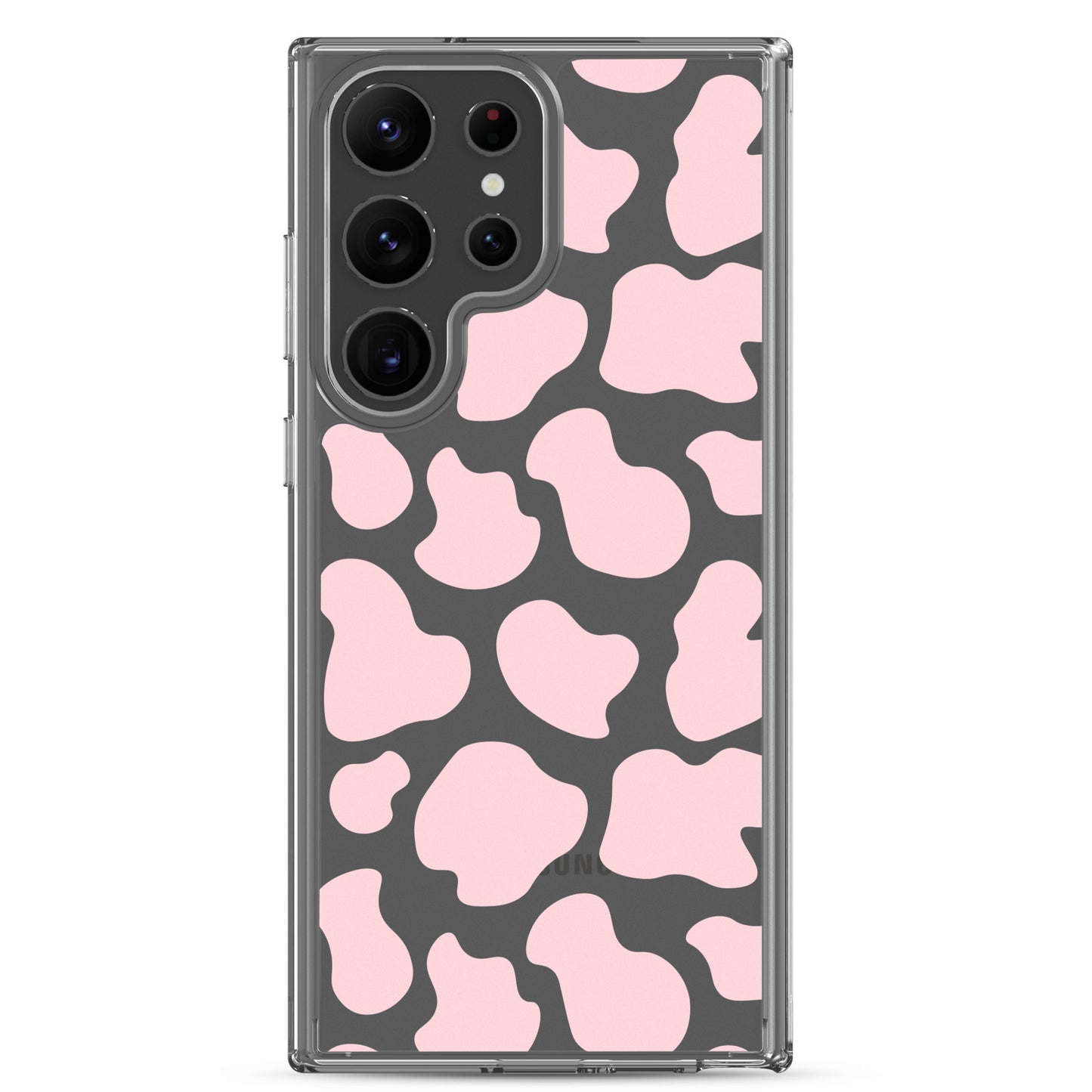 Pink Cow Clear Samsung Case