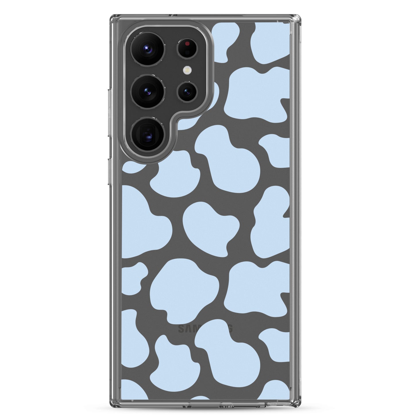 Blue Cow Clear Samsung Case