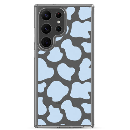 Blue Cow Clear Samsung Case