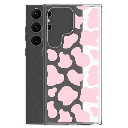 Pink Cow Clear Samsung Case