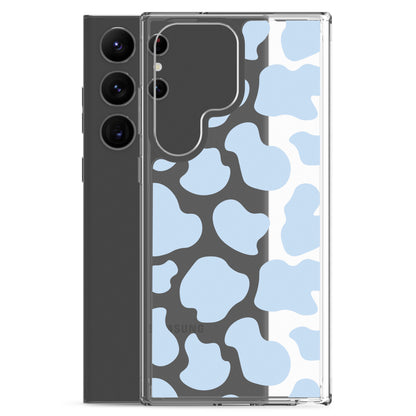 Blue Cow Clear Samsung Case