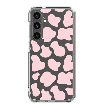 Pink Cow Clear Samsung Case