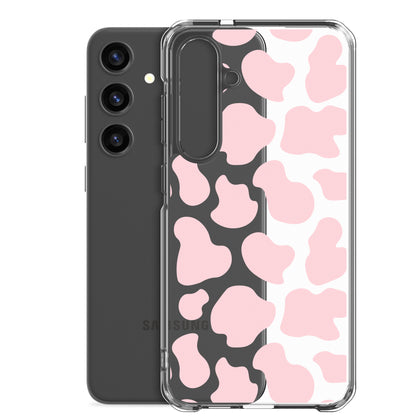 Pink Cow Clear Samsung Case