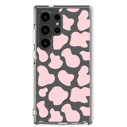Pink Cow Clear Samsung Case