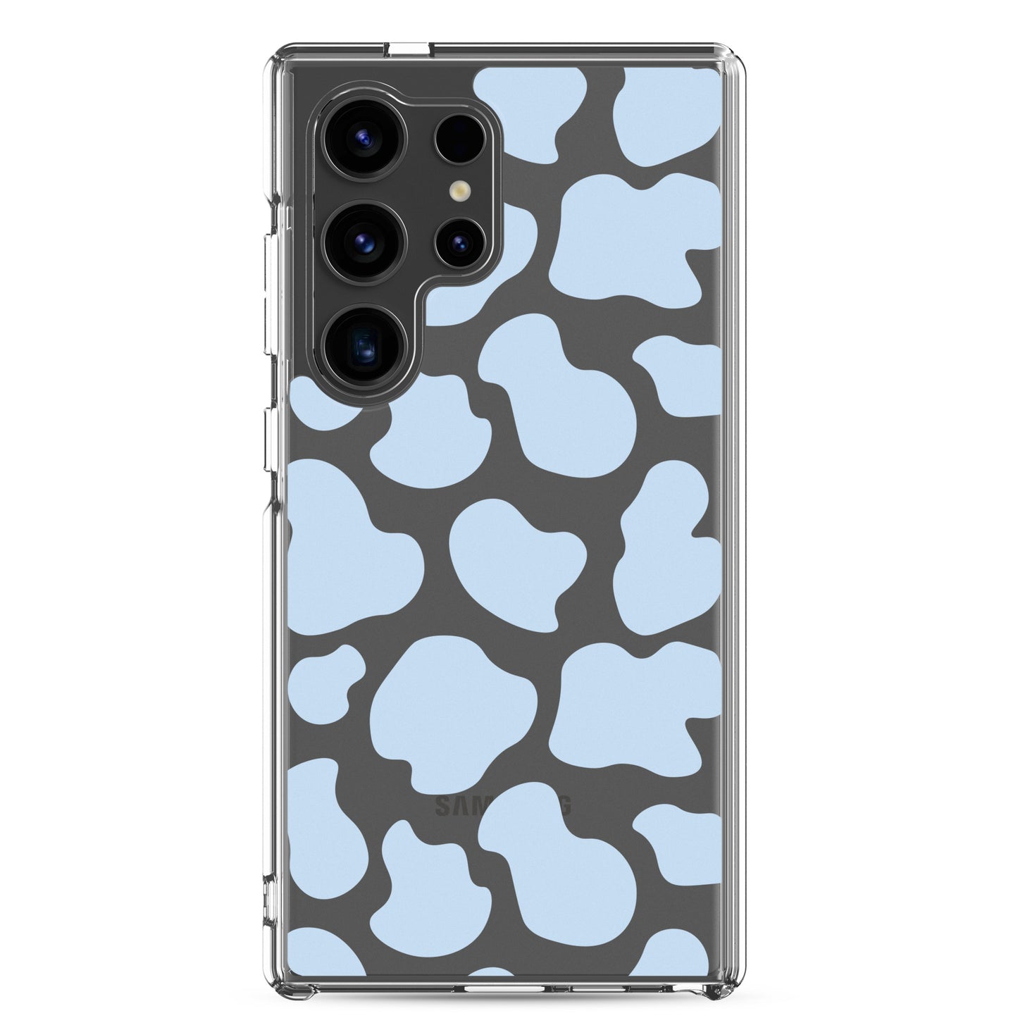 Blue Cow Clear Samsung Case
