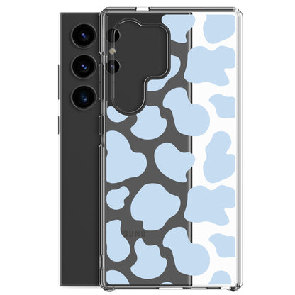 Blue Cow Clear Samsung Case