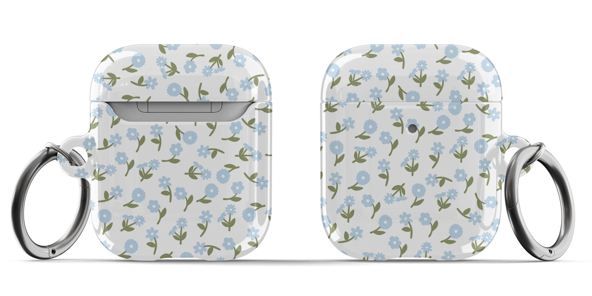 Blue Bloom AirPods Case