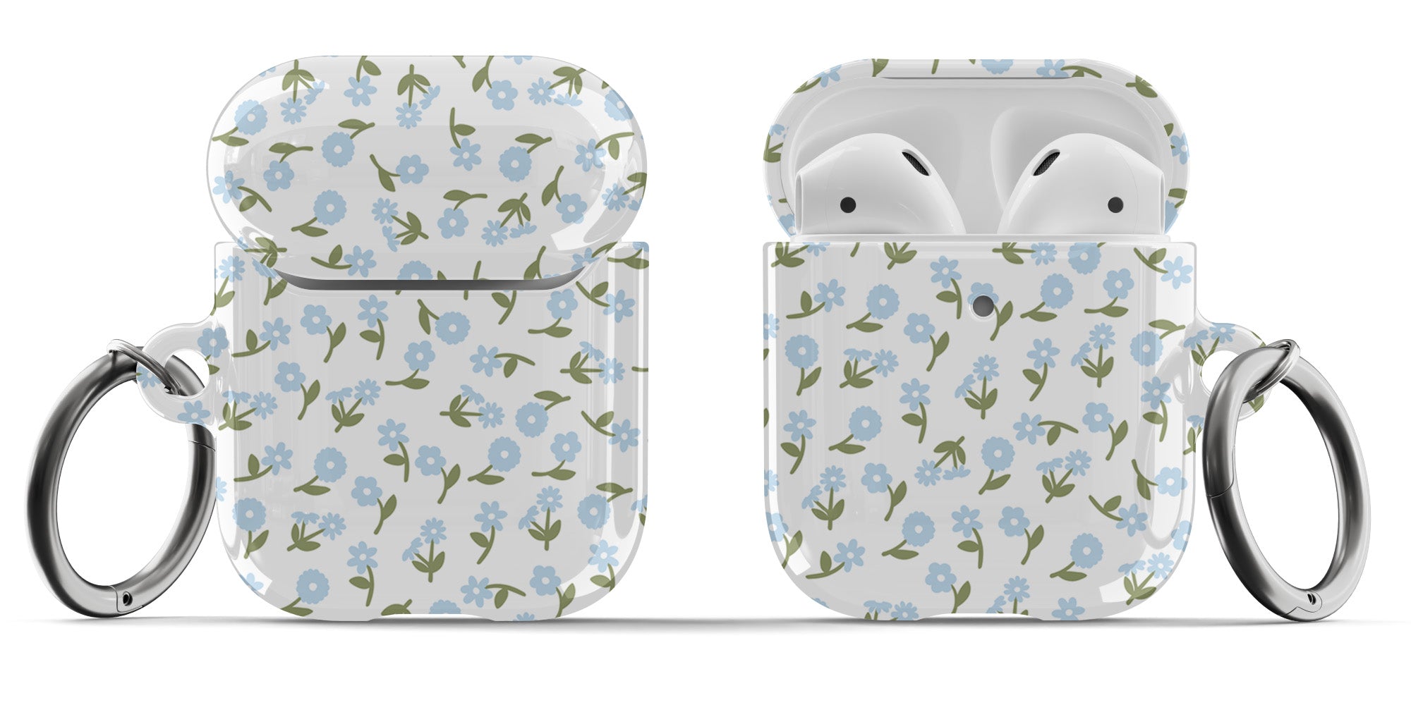 Blue Bloom AirPods Case