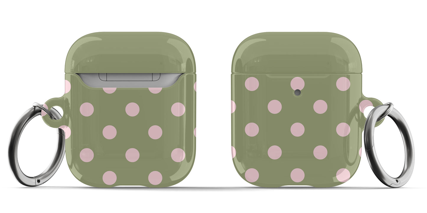 Green Polka Dots AirPods Case