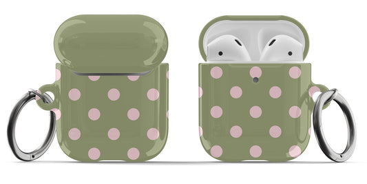Green Polka Dots AirPods Case