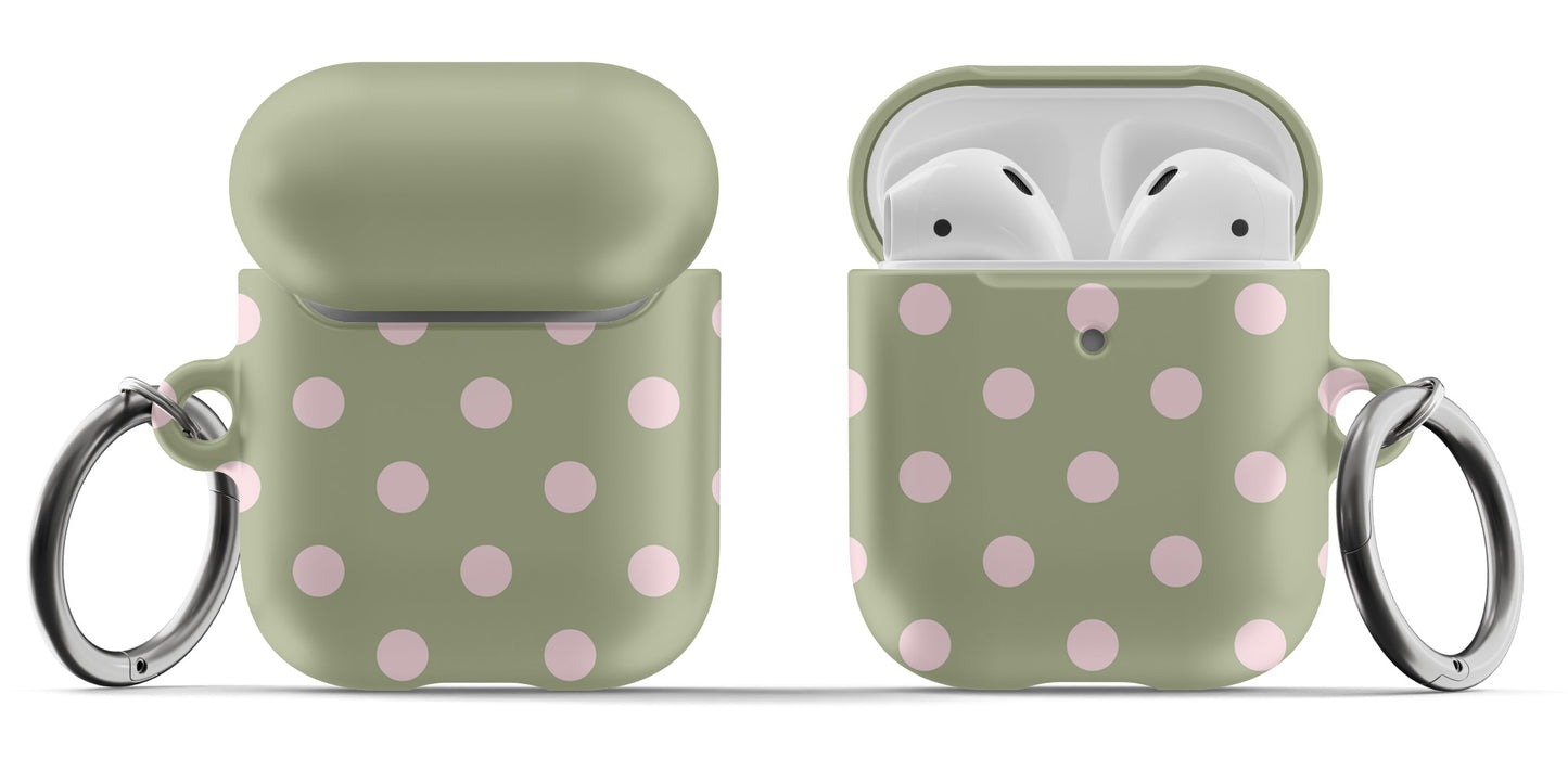 Green Polka Dots AirPods Case