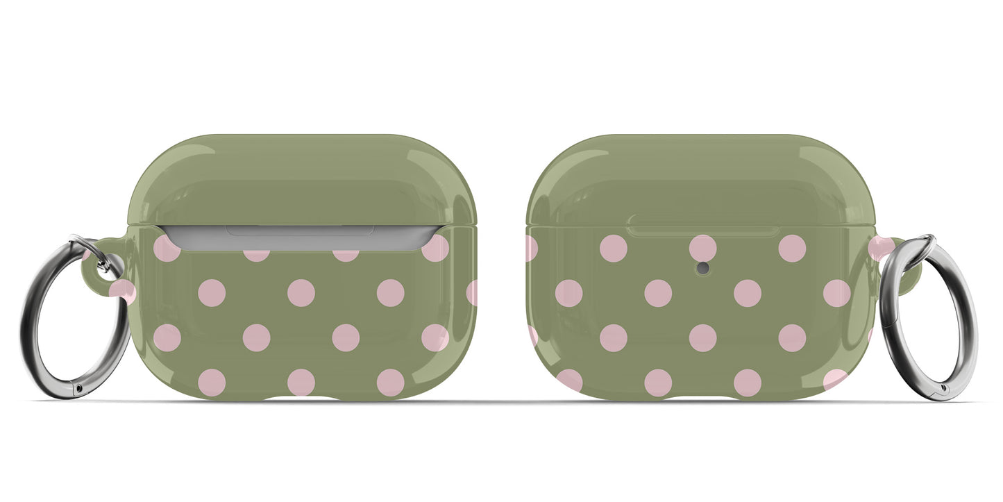 Green Polka Dots AirPods Case