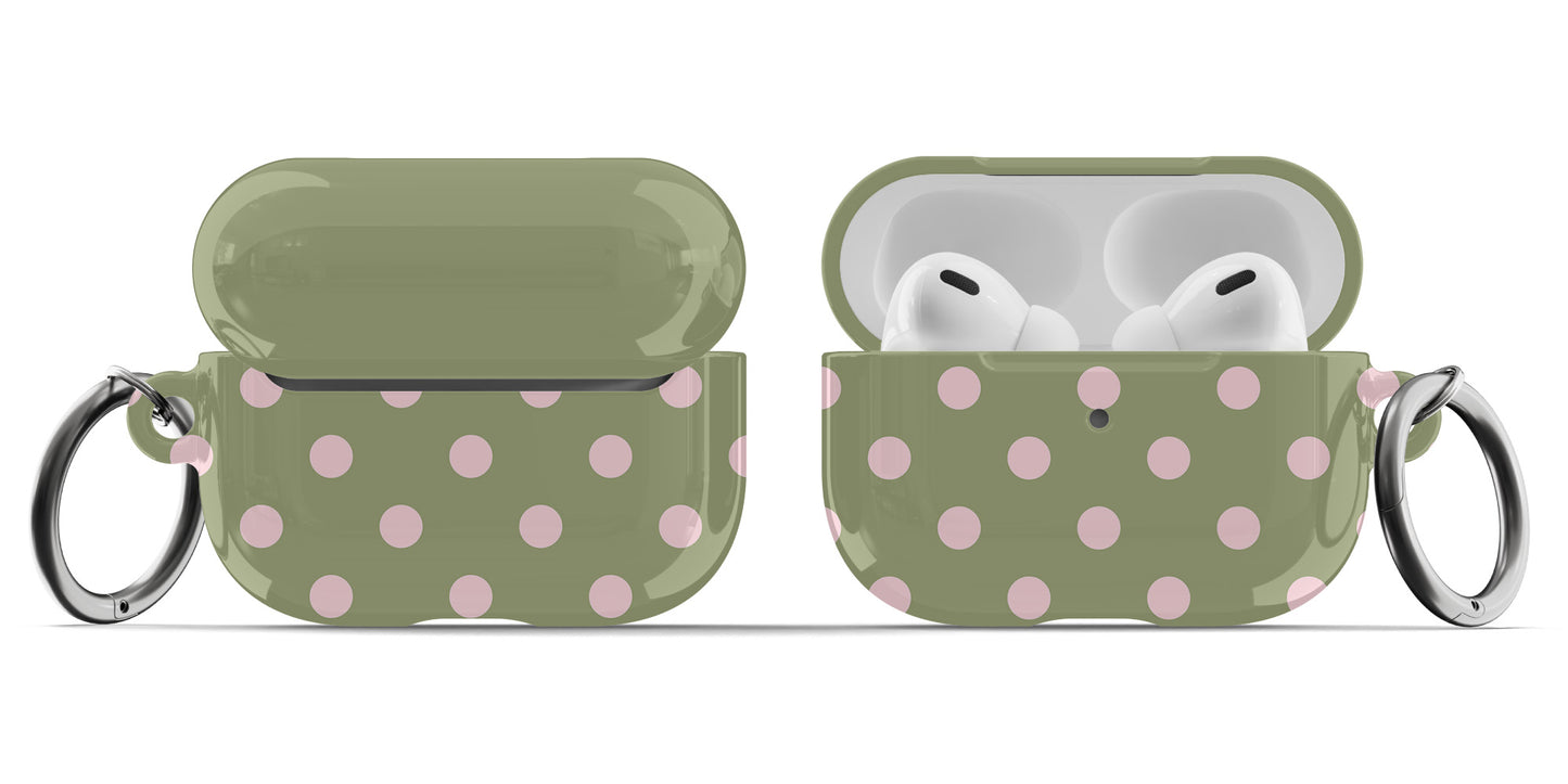 Green Polka Dots AirPods Case