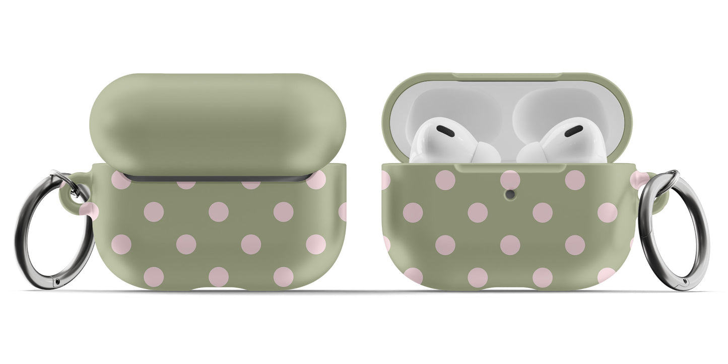 Green Polka Dots AirPods Case