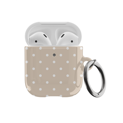Beige Mini Dots AirPods Case