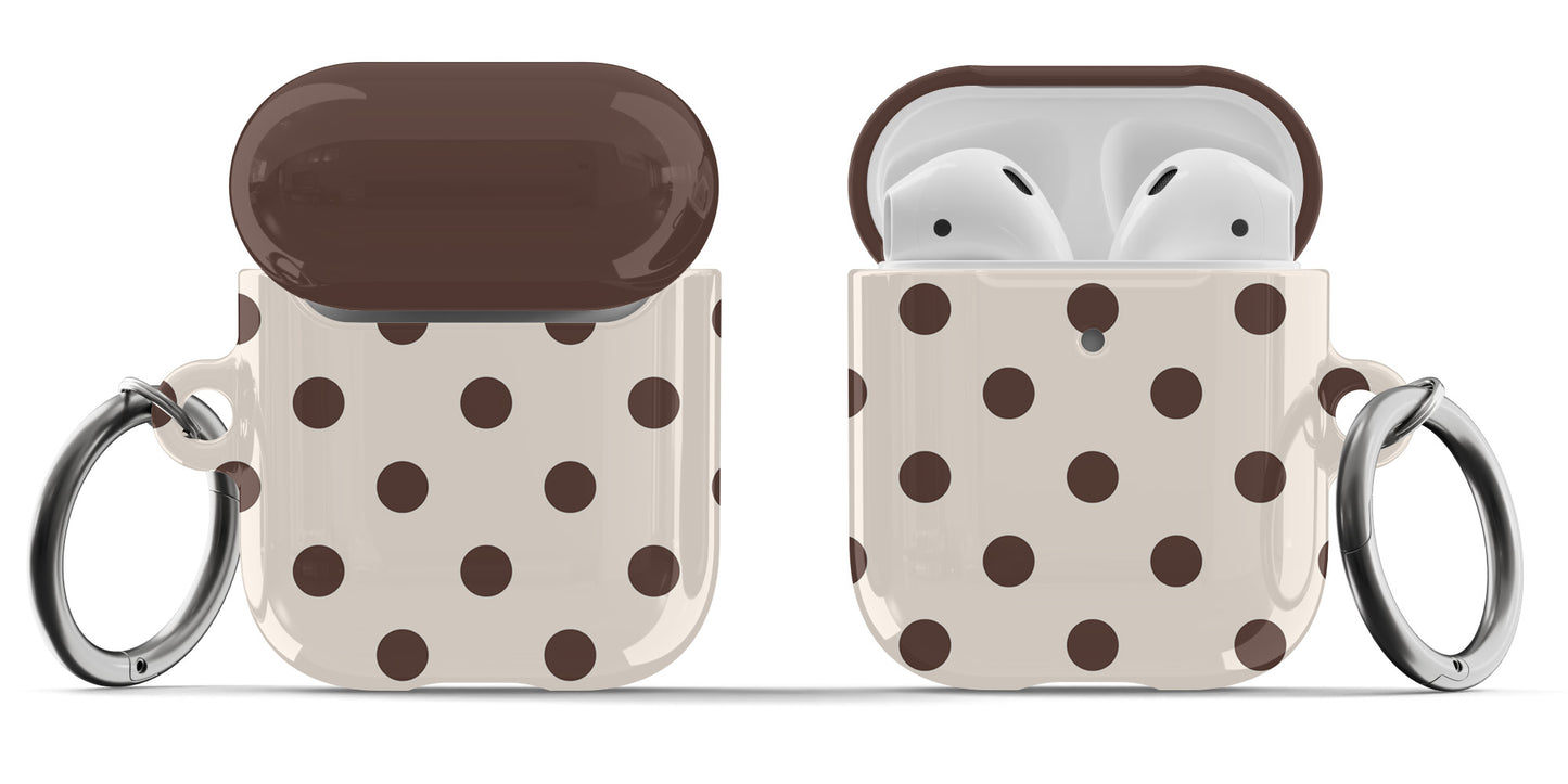 Brown Polka Dots AirPods Case