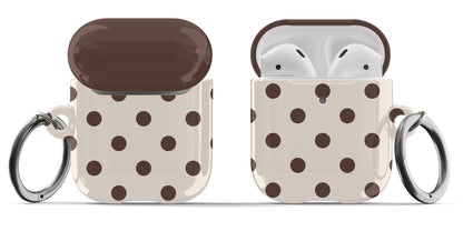 Brown Polka Dots AirPods Case