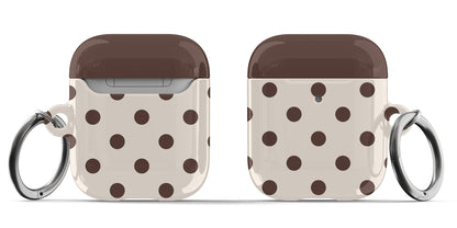 Brown Polka Dots AirPods Case