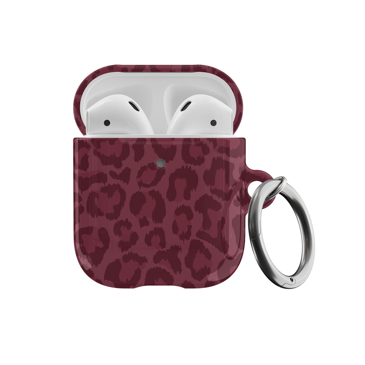 Burgundy Leopard AirPods Case