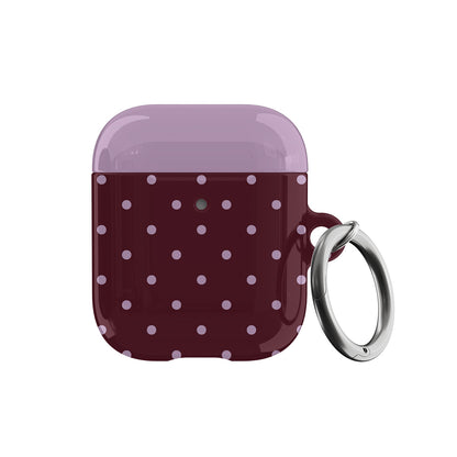 Burgundy & Violet Mini Dots AirPods Case