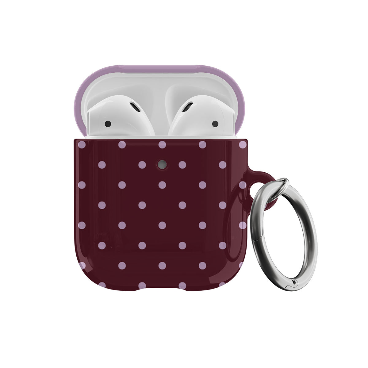 Burgundy & Violet Mini Dots AirPods Case