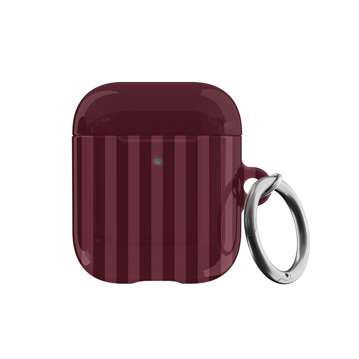 Burgundy Stripes AirPods Case