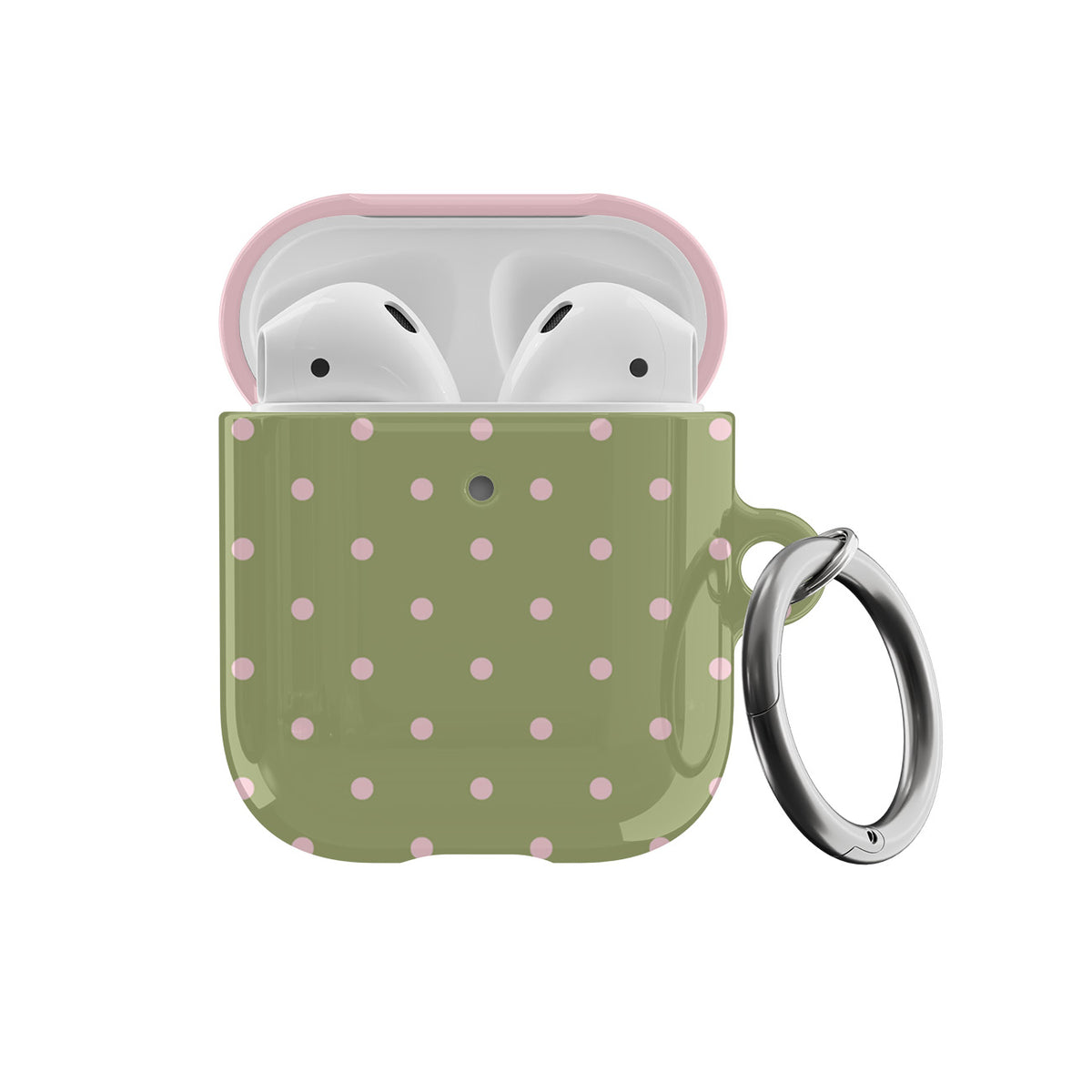 Pink Matcha Mini Dots AirPods Case
