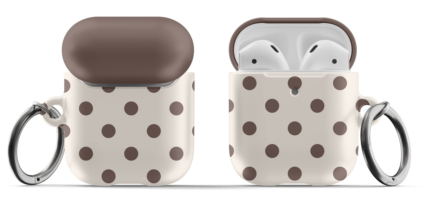 Brown Polka Dots AirPods Case