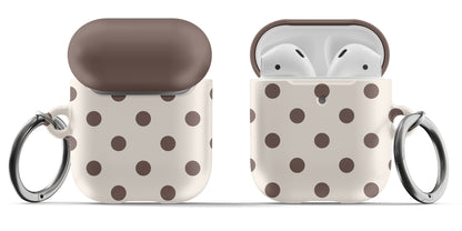 Brown Polka Dots AirPods Case