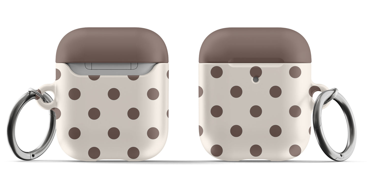 Brown Polka Dots AirPods Case