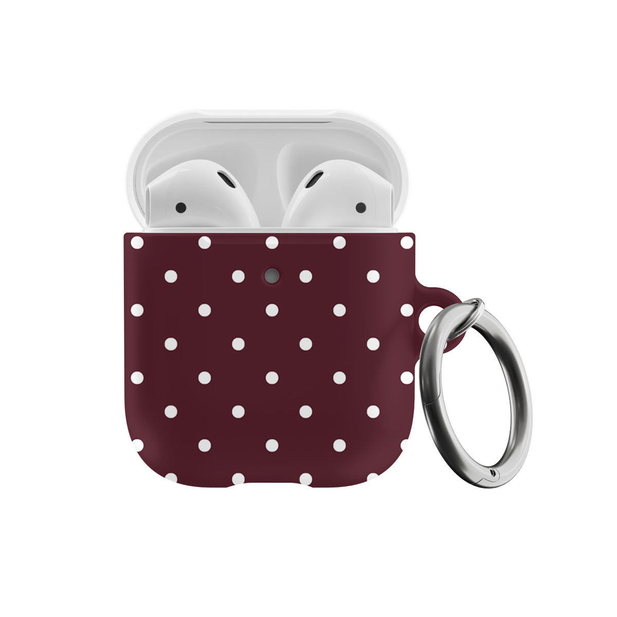 Burgundy Mini Dots AirPods Case
