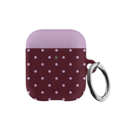 Burgundy & Violet Mini Dots AirPods Case