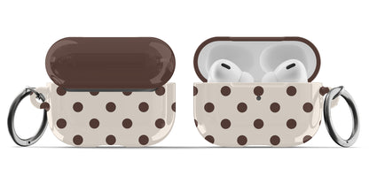 Brown Polka Dots AirPods Case