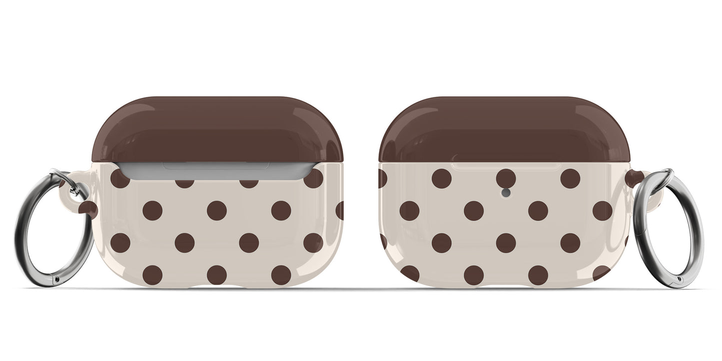 Brown Polka Dots AirPods Case