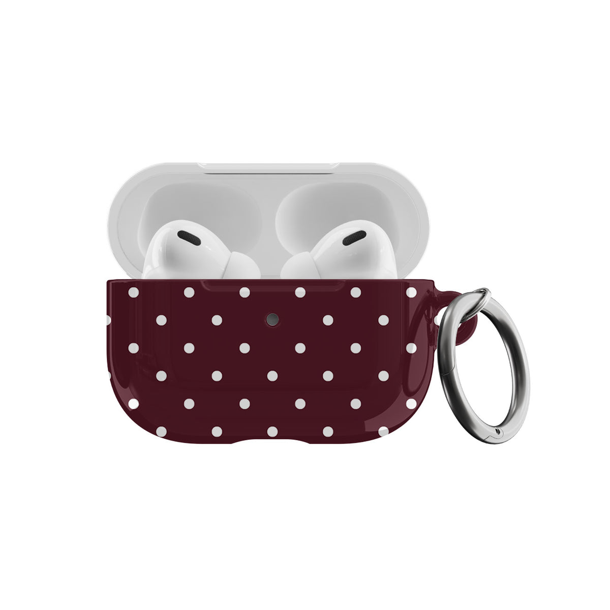 Burgundy Mini Dots AirPods Case