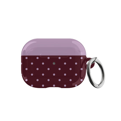 Burgundy & Violet Mini Dots AirPods Case