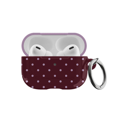 Burgundy & Violet Mini Dots AirPods Case