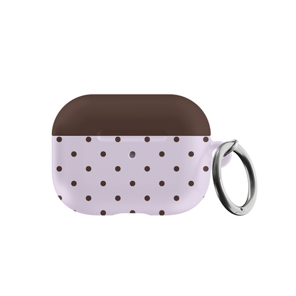 Berry Mocha Mini Dots AirPods Case