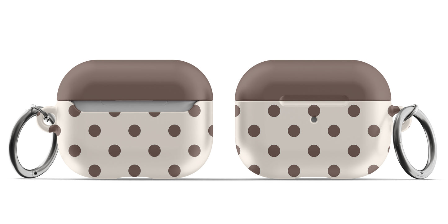 Brown Polka Dots AirPods Case