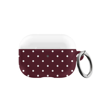 Burgundy Mini Dots AirPods Case