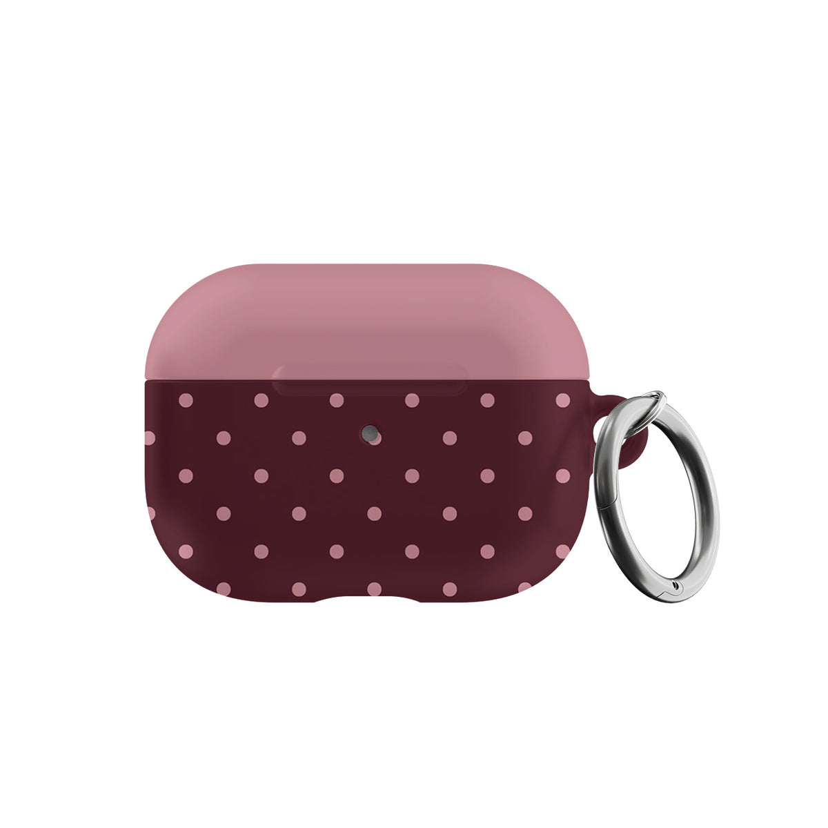 Burgundy & Pink Mini Dots AirPods Case