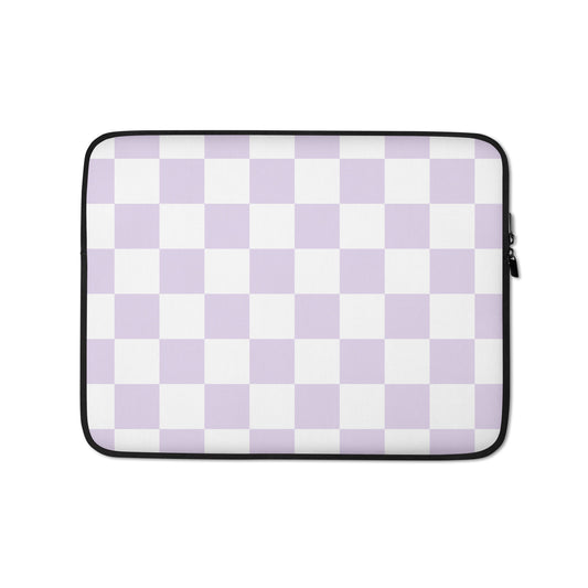 Pastel Purple Checkered Macbook Sleeve 13″