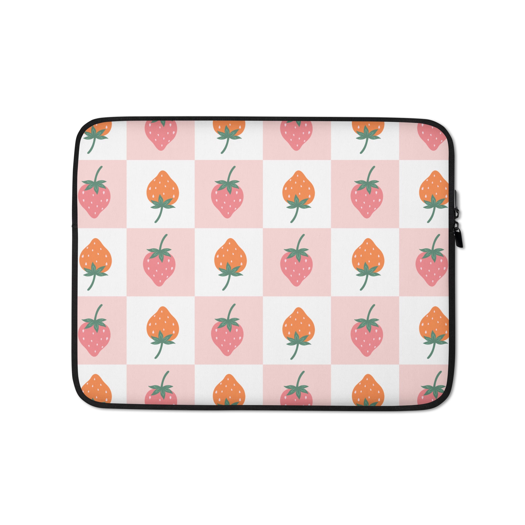 Strawberry Checkered Macbook Sleeve 13″