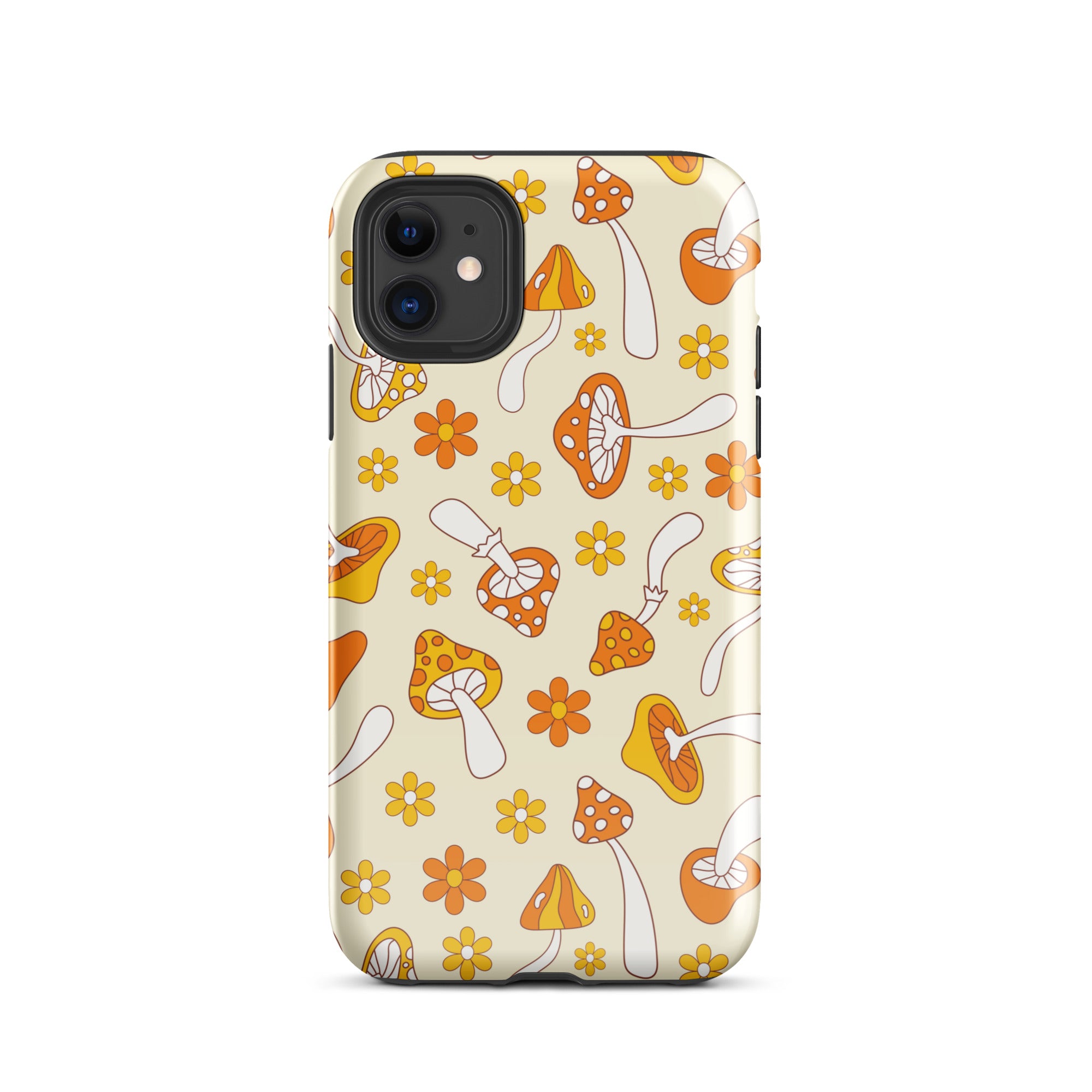 Retro Mushrooms iPhone Case iPhone 11 Glossy