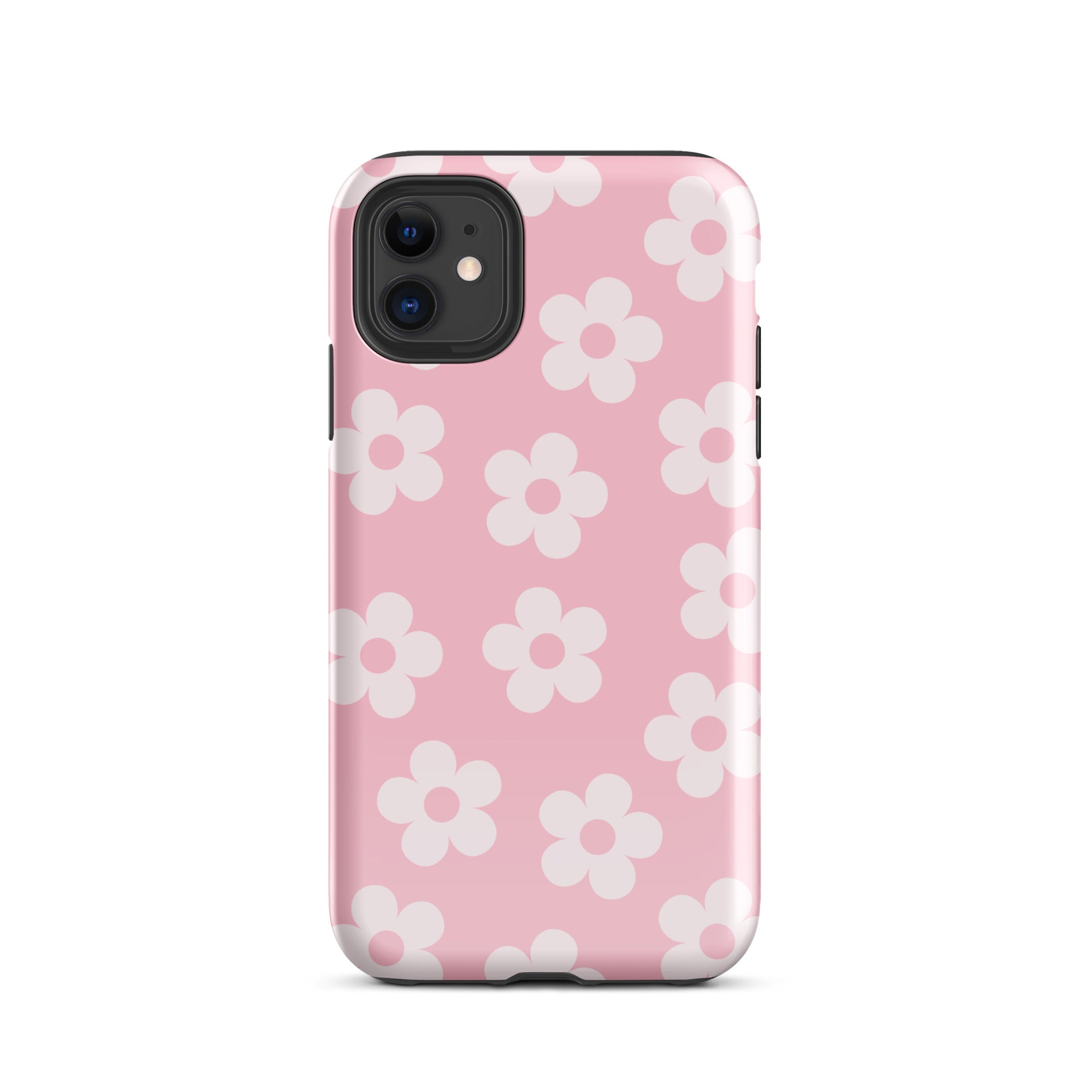 Pink Retro Flowers iPhone Case