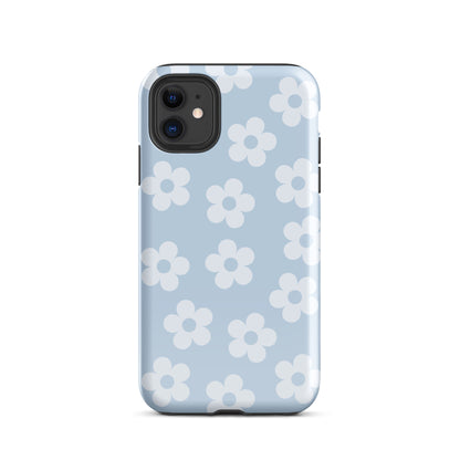 Blue Retro Flowers iPhone Case